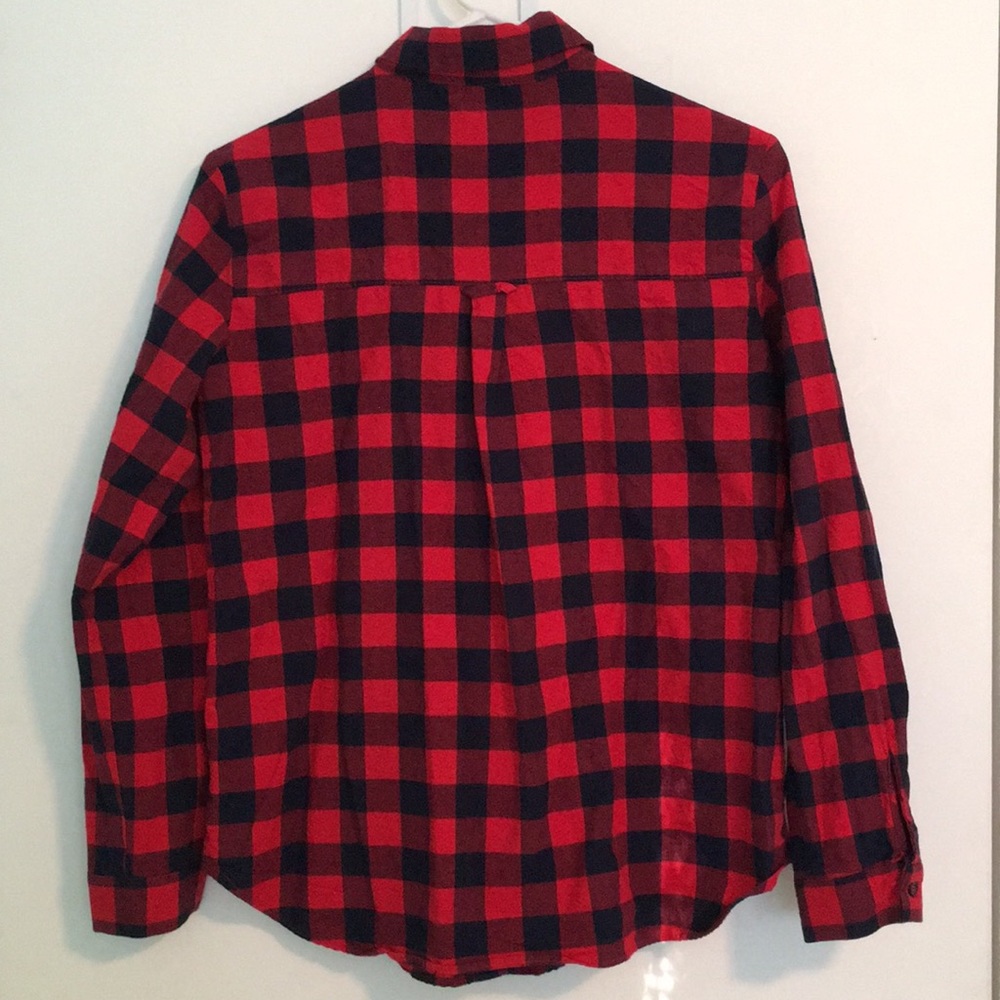 Zara Basic Checkered Button Down - image 3